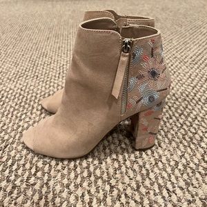 SO Open Toe Nude Booties from Kohls